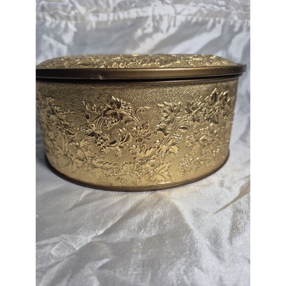 Vintage Guildcraft Gold Embossed Grapevine And Leaf Tin - Picture 6 of 16
